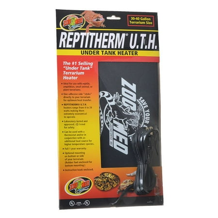 Therm Under Tank Heater - Zoo Med Repti Therm Under Tank Reptile Heater 16 Watts - 12 Long x 8 Wide (30-40 Gallons) - Pack of 4