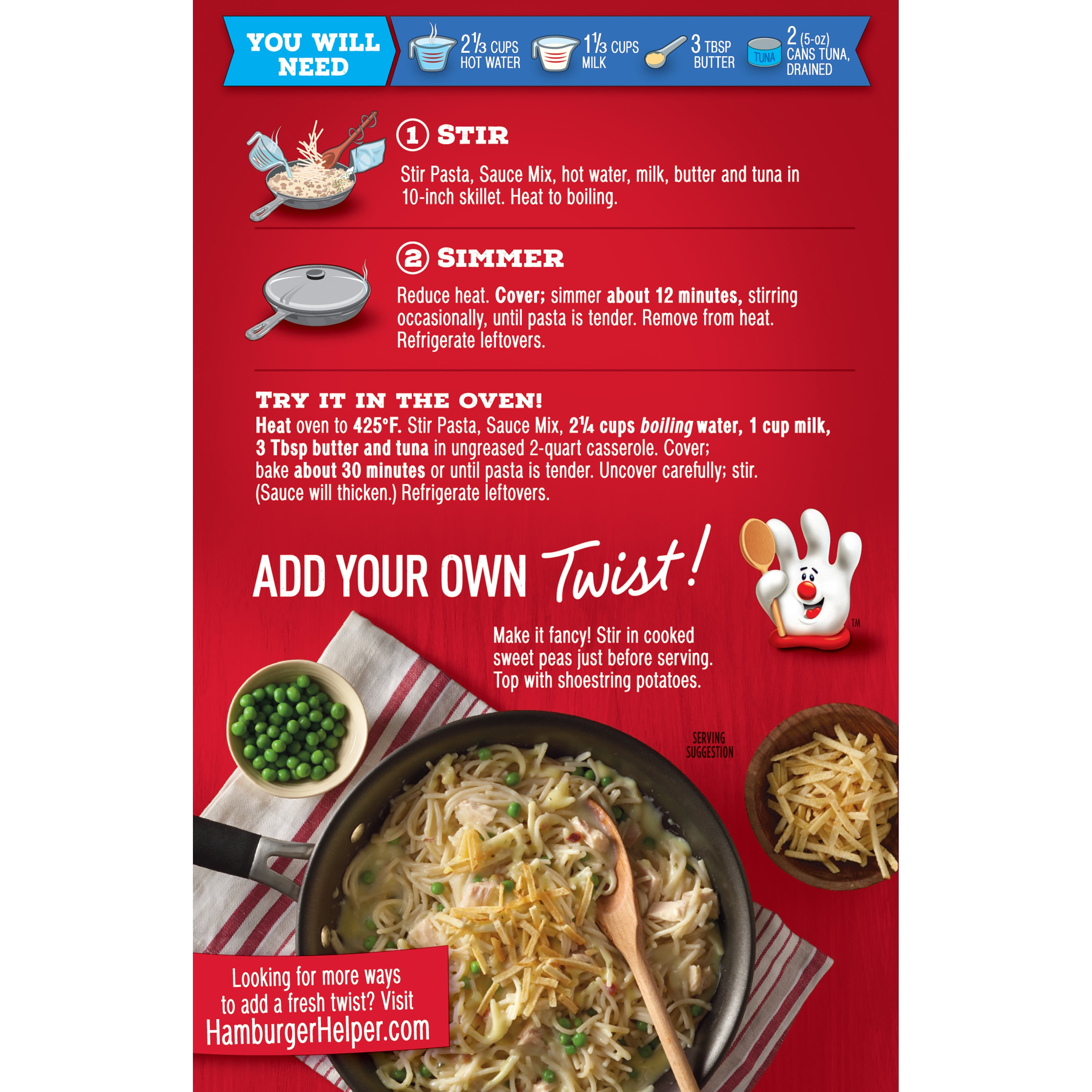 Betty Crocker Tuna Helper, Tetrazzini, Spaghetti & Creamy Sauce Mix, 7.3 oz