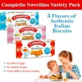 thumbnail image 2 of Campiello Novellino Variety Pack Ideal for Tea Time- 3 Flavors of Italian Biscuits with No Milk & Eggs, No Added Sugar, Fresh Milk & Acacia Honey- Enjoy Sugar-Free Cookies, 2 of 5
