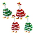 thumbnail image 7 of FAMTKT Porch Goose Outfits Christmas Decorations Christmas Goose Costume with Hat Dress Festive with Bells and Pom-poms Tree Red and Green, 7 of 7