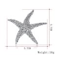 thumbnail image 2 of Silver Rhinestone Starfish Brooch Pin Women's Jewelry, 2 of 5