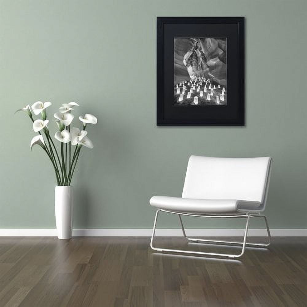 Trademark Fine Art "Candle Canyon II" Canvas Art by Moises Levy Black Matte, Black Frame