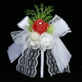 thumbnail image 3 of Delaman Ramillete de Boda, 4Pcs 5.9 * 5.5in Paño de Ramillete Nupcial Estable Suministros de Boda duraderos para Compromiso, Boda(Rojo), 3 of 5