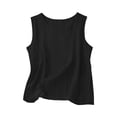 thumbnail image 4 of Pounoo Linen Outfits for Women Sleeveless Top And Drawstring Pants Two Piece Sets Soft Daily Style Lightweight Breathable Relaxed-Fit Outfits Gift, 4 of 6
