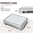 thumbnail image 3 of GWNF3.35'' Short Step Stool - 600lb Capacity Ultra-Sturdy Structure & Step Stools for Seniors, Kids & Adults | Non-Slip Wide Platform | Mobility Step Stool for Indoor & Outdoor（Grey-White） C108, 3 of 3