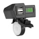 thumbnail image 4 of Carga de motocicleta,Cargador USB para motocicleta Cargador USB de doble puerto,Cargador de teléfono Moto Cargador USB Voltímetro,Adaptador de corriente Cargador Instalación de manija verde, 4 of 9