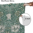 thumbnail image 6 of William Morris Floral Curtains, Watercolor Vintage Flower Art Style Room Windows Treatments for Bedroom Living Room, Boho Chic Green Floral Printed Drapes 2 Panel Sets,52x84 Inch, 6 of 6