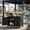 Black, variant on AwayHome HIPS Outdoor Kitchen Island Grill Cart with Storage Cabinet, Stainless Steel Top, Wheels & Hooks, Black
