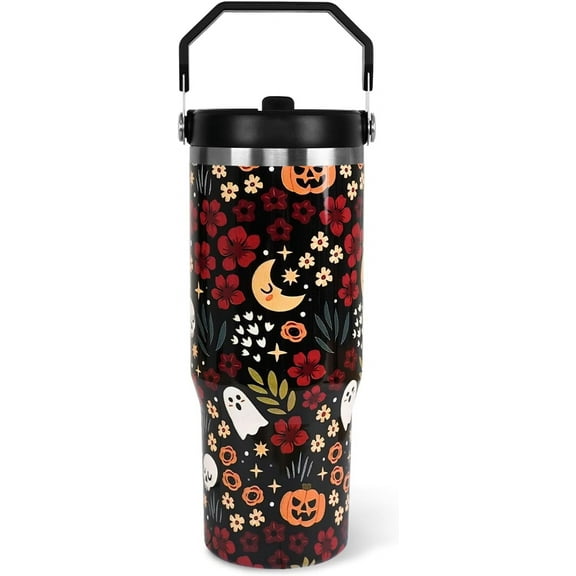 Christmas Tumbler with Handle and Straw Lid 40 oz,Cute Christmas Gifts for Women Xmas Lights Snowflakes Vacuum Insulated Leak Proof Tumbler,Winter Holiday Accessories Stainless Steel Coffee Cup Mug