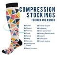 thumbnail image 2 of FORMRS Womens Knee High Socks Casual Long Thick Travel Daily Wear, 1 Pair, Abstract Triangles, 2 of 6