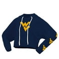 thumbnail image 2 of Women's Spirit Jersey Navy West Virginia Mountaineers Oversized Cropped Pullover Hoodie, 2 of 3