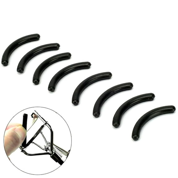 Black Eyelash Curler Refills with Silicone Pads 120pcs Replacement Strips for Makeup Tools