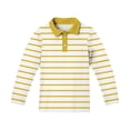 thumbnail image 5 of CCRFTGI Polo Shirts for Child Girls Size 8 Uniform Striped Shirt Athletic Sport Button Up Collared Polos Lightweight Long Sleeve Summer T-Shirts Yellow 13-14 Years, 5 of 5