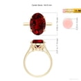 thumbnail image 6 of ANGARA Lab Grown 7.25 Ct Oval Solitaire Ruby Cocktail Ring for Women in 14K Yellow Gold (Size-14x10mm) | July Birthstone, Birthday, Anniversary, Jewelry Gift for Women | Lab-Grown Ruby Ring, 6 of 8