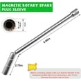 thumbnail image 2 of Extended Magnetic Spark Plug Socket, 3/8" Drive 12 Point Spark Plug Wrench for Quick Removal & Installation, Spark Plug Removal Tool for Most Cars, Car Accessories, 2 of 6