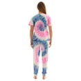 thumbnail image 3 of Just Love Pajama Jogger Pant Set Sleepwear Pjs - Buffalo Plaid and Tie Dye (Tie Dye Swirl, Small), 3 of 3