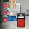 thumbnail image 5 of Frigidaire 26 lb. Countertop Ice Maker EFIC117-SS, Red Stainless Steel, 5 of 11
