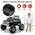 thumbnail image 5 of Chevrolet Cheyenne 24 Volt Ride on Toys with Remote, Ride on Truck for Big Kids 3-8 Years, Wisairt Power Car Wheels with 2 Seater, Black, 5 of 12