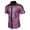 Purple, variant on ALLLIST Short Sleeve Men's Shirts Collared Button Down Shirts Color Block Sequin Black Clothing for Men