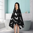 thumbnail image 6 of Black Gothic Hand Spider Pattern Hooded Bath Towel，50"x30" for Ages 3 To 12 Kids, Quick Dry Lightweight Soft Microfiber Hood Beach Towel Cover Up for Kids, 6 of 7
