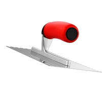 KFFKFF Stainless Steel Notched Tile and Flooring Trowel, 10.9 x 4.4 in Professional Drywall Tool with Ergonomic Rubber Handle, Ideal for Applying, Spreading, Smoothing, and Polishing