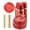 Red, variant on 350-Piece Gold Plastic Dinnerware Set for 50 Guests, Includes Gold Rim Plates, Silverware, Pre-Rolled Napkins, and Cups for Party or Wedding