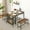 Brown, variant on Kicctian 47.2" Dining Table Set for 4, Kitchen Table and 2 Benches with Storage Shelf and Wine Rack, Space-Saving Metal Frame Furniture for Small Spaces,Grey