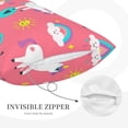 thumbnail image 5 of Naloa Yoga Unicorn Pillowcase, Throw Pillowcase, Wrinkle-Free, Stain-Resistant with Hidden Zipper for Bedroom Sofa - 16"x24", 5 of 9