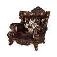 thumbnail image 5 of ACME 53072 2 Piece Forsythia Chair with 1 Pillow - Espresso Top Grain Leather Match & Walnut, 5 of 6