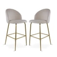 thumbnail image 1 of Sillas Altas Zurich Mirel Banco Desayunador Tapizado 2 Piezas Beige, 1 of 6
