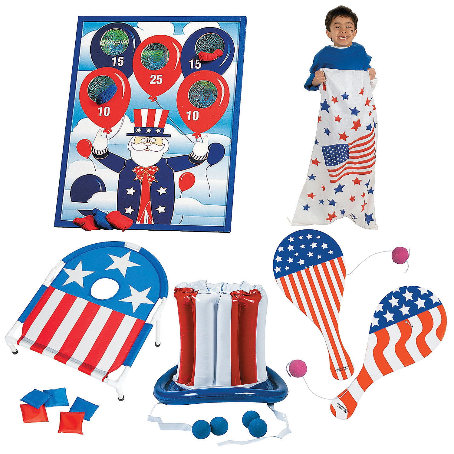Patriotic Outdoor Game Kit, Toys, Fourth of July, 27 Pieces - Walmart.com