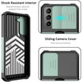 thumbnail image 3 of for Samsung S21 Case with Sliding Camera Cover Heavy Duty Protective Galaxy S21 Case with Card Holder Magnetic Kickstand Case for Samsung S21 5G 6.2 inch(Green), 3 of 13