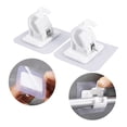 thumbnail image 2 of 8 soportes para barra de cortina sin taladrar, ganchos autoadhesivos para barra de cortina, ganchos ajustables sin clavos para barra de cortina, perchas para baño y cocina (blanco), 2 of 5