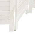 thumbnail image 7 of vidaXL Room Divider 4 Panels White Solid Wood Paulownia, 7 of 7