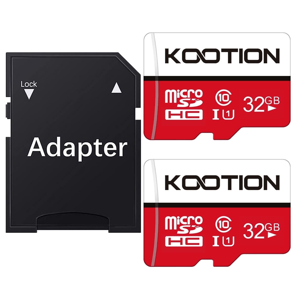 Kootion 32GB Micro SDHC UHS-I Memory Card Class 10 Micro SD Card High Speed TF Card C10 U1 32G 2 Pack