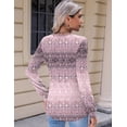 thumbnail image 3 of Blusa plisada de manga larga con cuello redondo Top Kistore XL, 3 of 5