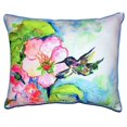 thumbnail image 2 of Betsy Drake Hummingbird and Hibiscus Zippered Throw Pillow, 2 of 3
