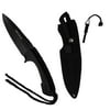 "Ultimate Arms Gear Tactical Black 8"" Fixed Blade Knife with Fire Starter and Belt Loop Carrying Case Pouch Holder - Survival Survivor Sport Outdoor Hunting Camping Fishing"