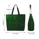 thumbnail image 5 of Balery Green Sparkling Bolsa Tote Estilo Estético con Cremalleras, Bolsa de Hombro, Bolsa de Compras Grande y Plegable, 5 of 8