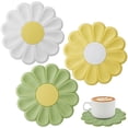 thumbnail image 2 of CIVG 3pcs Daisy Trivet for Hot Pots and Pans Silicone Trivet Mat 6.7" Round Pot Holders Heat Resistant Hot Pads Round Potholder Washable Silicone Pot Holders Dishwasher Safe Trivets, 2 of 10