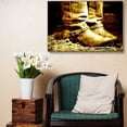 thumbnail image 2 of wall26 - Boots on Straw in barn - Country and Western Art - Canvas Art Home Art - 24x36 inches, 2 of 4