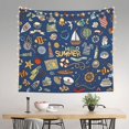 thumbnail image 2 of Sikiie Marine Nautical tapestry wall hanging home decor for bedrooms, living rooms, dorms 60x51in, 2 of 6