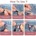 thumbnail image 7 of Detachable Butterfly Clips, Butterfly Waist Cinching Button, Reusable Pant Clips for Waist Tightener, for Loose Jeans Jackets Coats Shirts (4 PCS C), 7 of 7