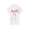thumbnail image 1 of Women's Bowknot Print Round Neck Tee, Casual Short Sleeve Crew Neck T-shirt for Summer, Fashion Women's Top for Daily Wear, Tshirt, 1 of 6