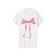 thumbnail image 1 of Women's Bowknot Print Round Neck Tee, Casual Short Sleeve Crew Neck T-shirt for Summer, Fashion Women's Top for Daily Wear, Tshirt, 1 of 6