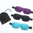 thumbnail image 3 of Sleep Eye Mask Adjustable 3D Contoured Cup Sleep Eyeshade Eye Cover with Pouch, 3 of 10
