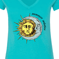 thumbnail image 4 of Inktastic Summer Solstice Sun and Moon Women's V-Neck T-Shirt, 4 of 5