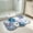 Light Blue, variant on Cloud Shaped Floral Bath Floor Mats,Lint Absorbent Rug, Non Slip Colorful Flower Floor Mat for Bathroom Entryway Decor 15.74 x 23.62 Inch