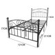 thumbnail image 5 of Cama de metal 120x200 negra, somier con somier de lamas esquí esquí Gafas de esquí, 5 of 5