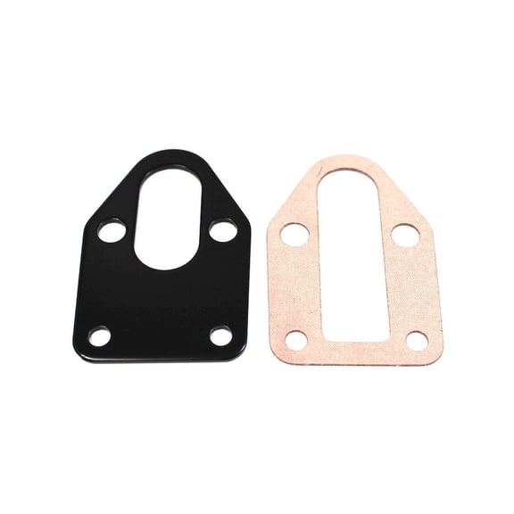 Racing Power Co-Packaged SBC Steel Fuel Pump Mounting Plate Black